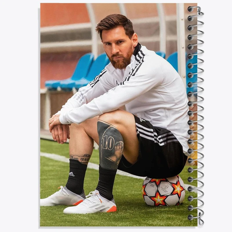 دفتر شطرنجی 50 برگ خندالو طرح لیونل مسی کد 13978