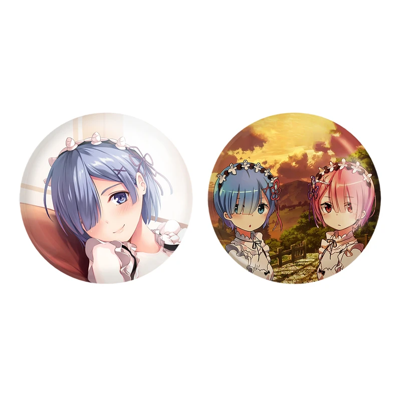 مگنت خندالو طرح رم و رام انیمه ReZero کد 1284412836 مجموعه 2 عددی
