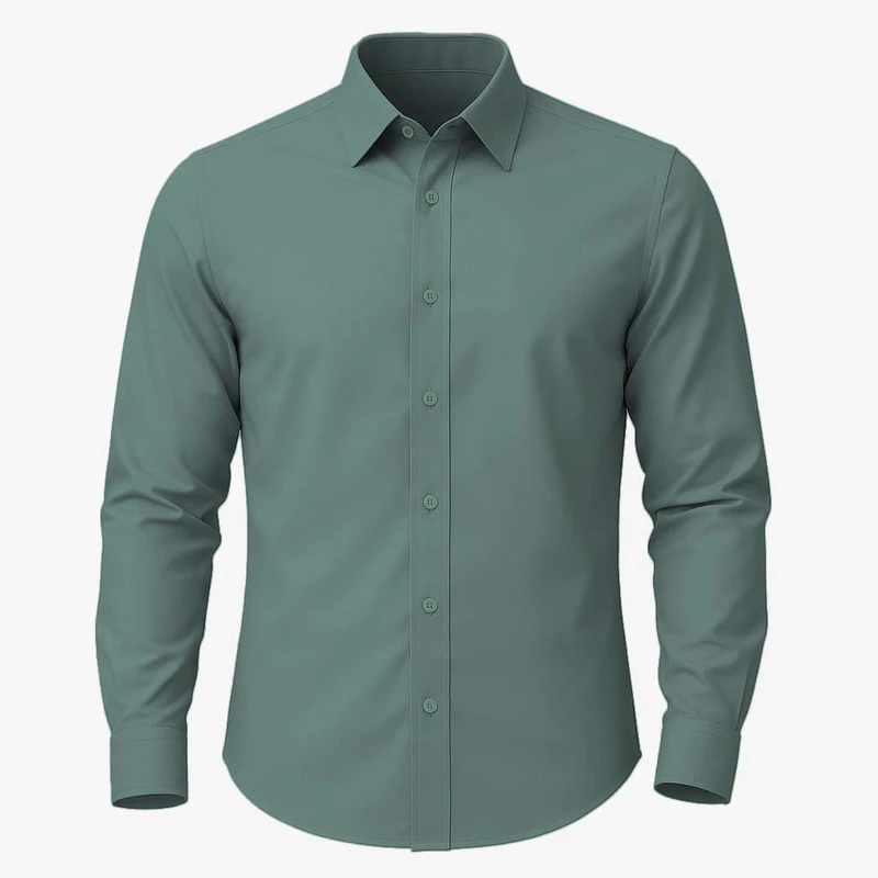 پیراهن آستین بلند یقه برگردان مردانه مدل آرکا کد PAS