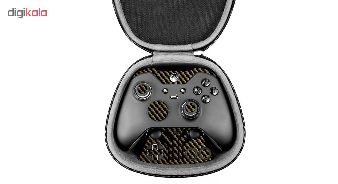 برچسب ماهوت مدل Brown Shine-carbon مناسب برای دسته کنترل بازی مایکروسافت Elite Xbox One controller