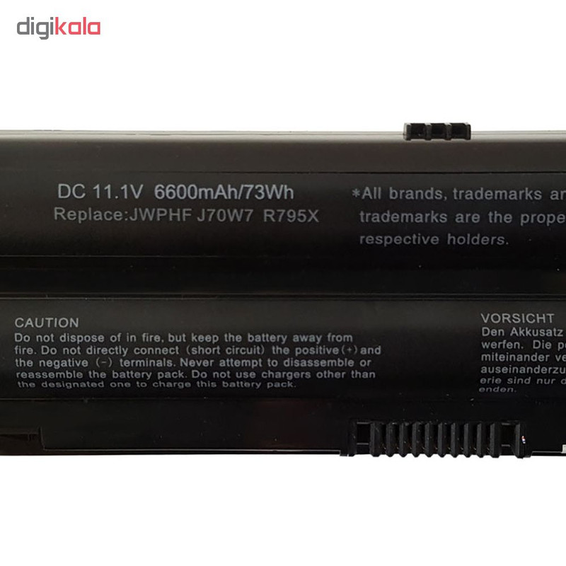 باتری لپ تاپ 9 سلولی مدل XL5 برای لپ تاپ Dell XPS L502-L501