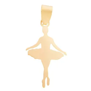 آویز گردنبند طلا 18 عیار زنانه قیراط طرح بالرین کد GH3854