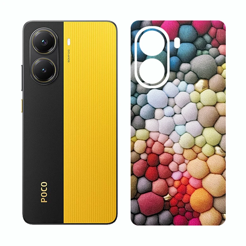 برچسب پوششی ریمکس مدل Cover طرح سنگ رنگی مناسب برای گوشی موبایل شیائومی Poco X7 Pro