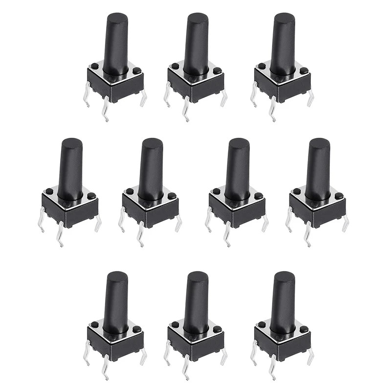 میکرو سوئیچ مدل Vertical-6×6×13-4P بسته 10 عددی