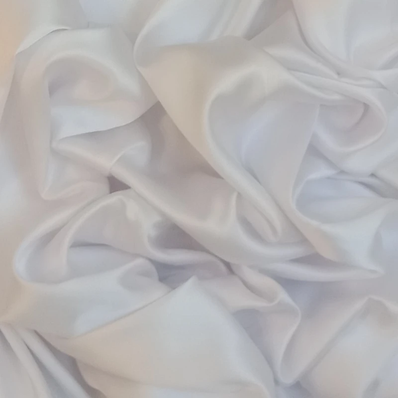 پارچه لباس عرض 2.9 متر مدل ساتن ساده کد ۰۰۲ رنگ سفید