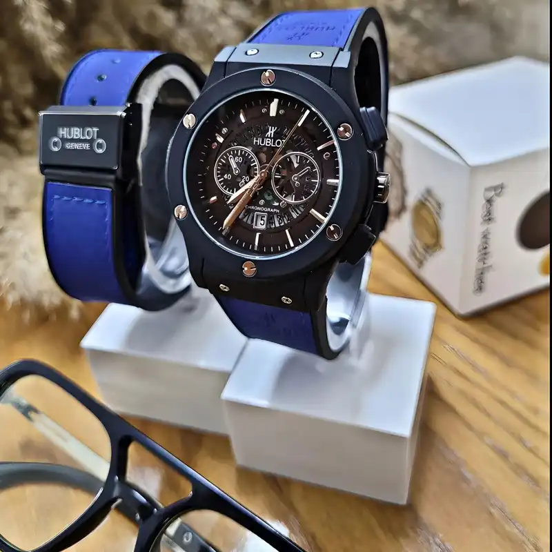 ست ساعت مچی عقربه ای   زنانه و مردانه مدل بیگ بنگ اسکلتون