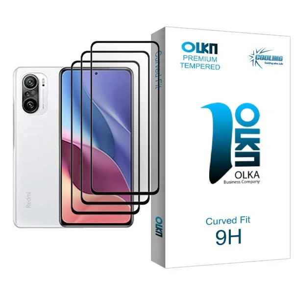 محافظ صفحه نمایش کولینگ مدل Olka Glass MIX003 مناسب برای گوشی موبایل شیائومی Redmi K40 بسته سه عددی