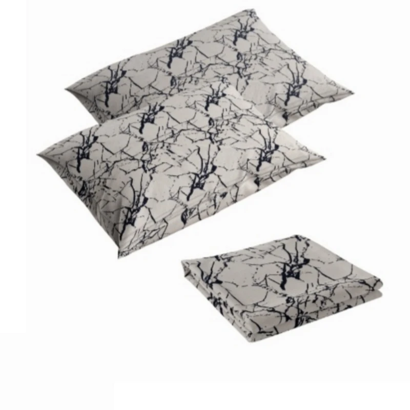 سرویس ملحفه طرح مرمر کد 180 دو نفره سه تکه