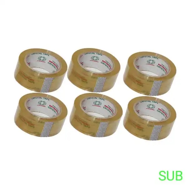 چسب پهن جانسون مدل کریستال 90 یارد عرض 5 سانتیمتر بسته 6 عددی