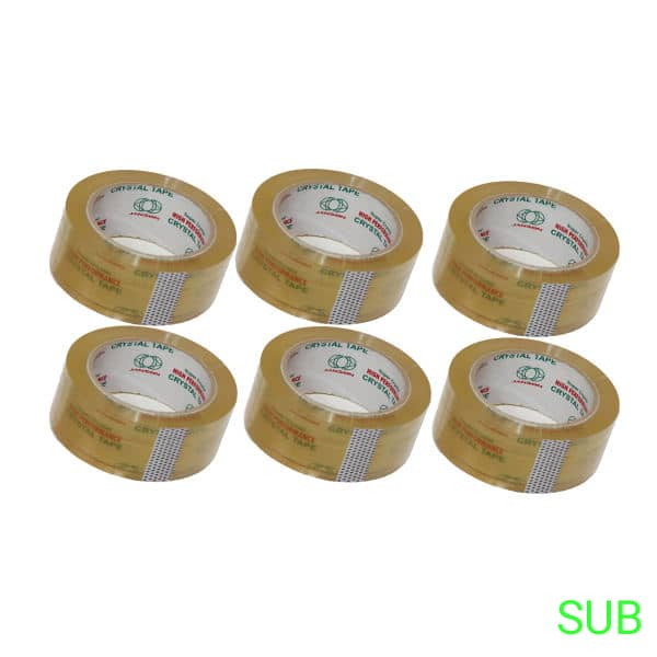 چسب پهن جانسون مدل کریستال 90 یارد عرض 5 سانتیمتر بسته 6 عددی