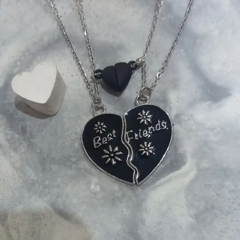گردنبند مدل ست دوستی best friends و قلب بسته 2 عددی