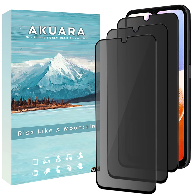 محافظ صفحه نمایش حریم شخصی آکوآرا مدل PRV AKU pv3 مناسب برای گوشی موبایل سامسونگ Galaxy A03 Core / A13 4G / A04 / A04s / A04 Core مجموعه سه عددی
