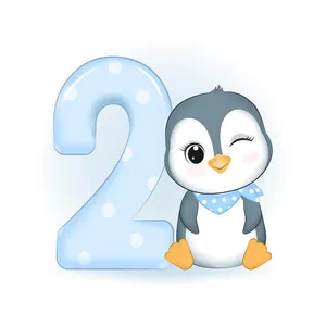 استند تولد طرح پنگوئن عدد دو کد 94