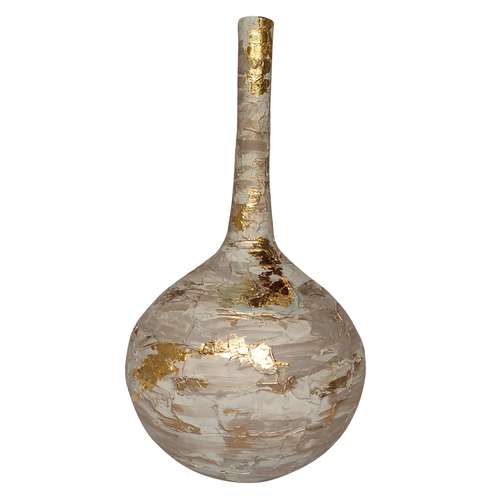 گلدان سفالی مدل پتینه و ورقطلا