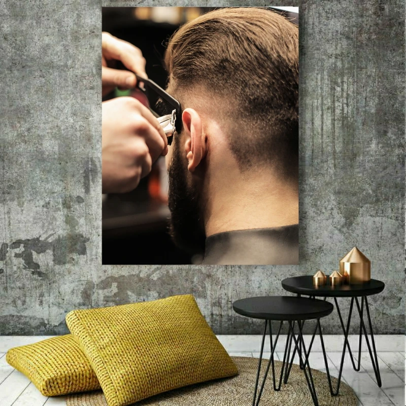  پوستر پارچه ای طرح آرایشگاه مردانه کد FP104460