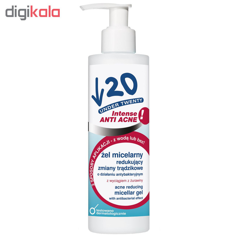 ژل پاک کننده ضد جوش آندر 20 مدل INTENSE حجم 200 میلی لیتر ژل پاک کننده ضد جوش آندر 20 مدل INTENSE حجم 200 میلی لیتر