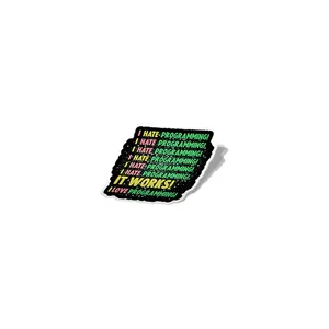 استیکر تزئینی موبایل و تبلت لولو مدل من عاشق برنامه نویسی ام PROGRAMMING کد 495