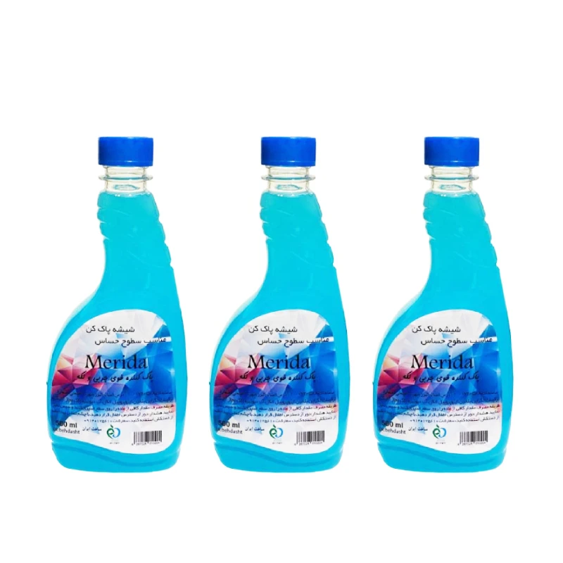 شیشه پاک کن مریدا مدل strong حجم 500 میلی لیتر بسته 3 عددی