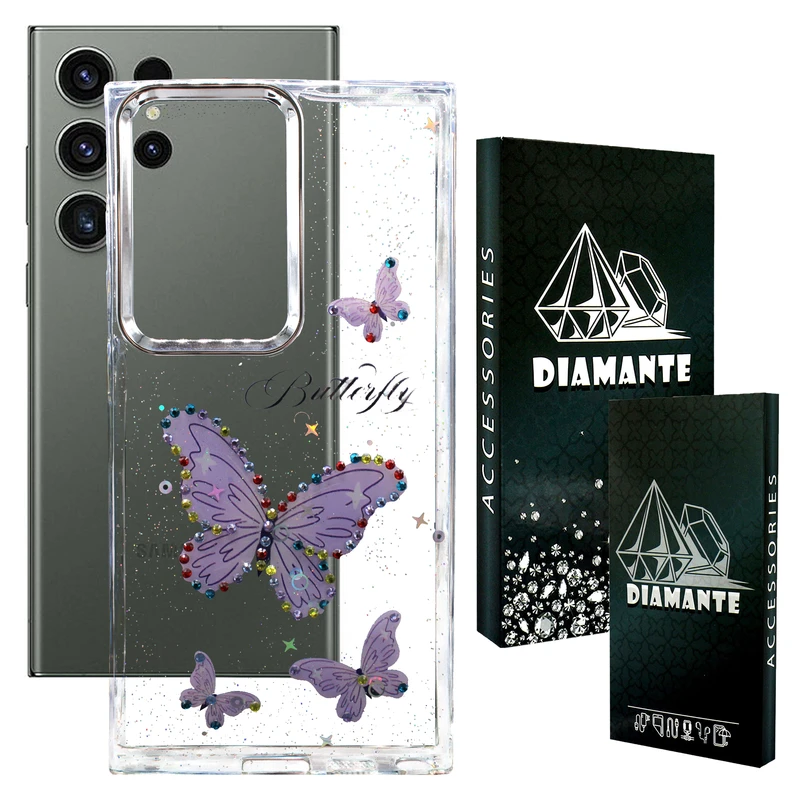 کاور دیامانته مدل Butterfly Bk مناسب برای گوشی موبایل سامسونگ Galaxy S25 Ultra