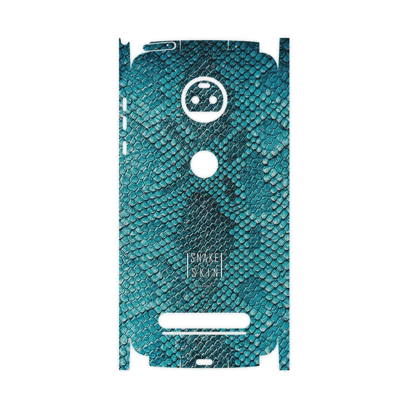 برچسب پوششی ماهوت مدل Blue Snake Skin-FullSkin مناسب برای گوشی موبایل موتورولا Moto Z2 Force