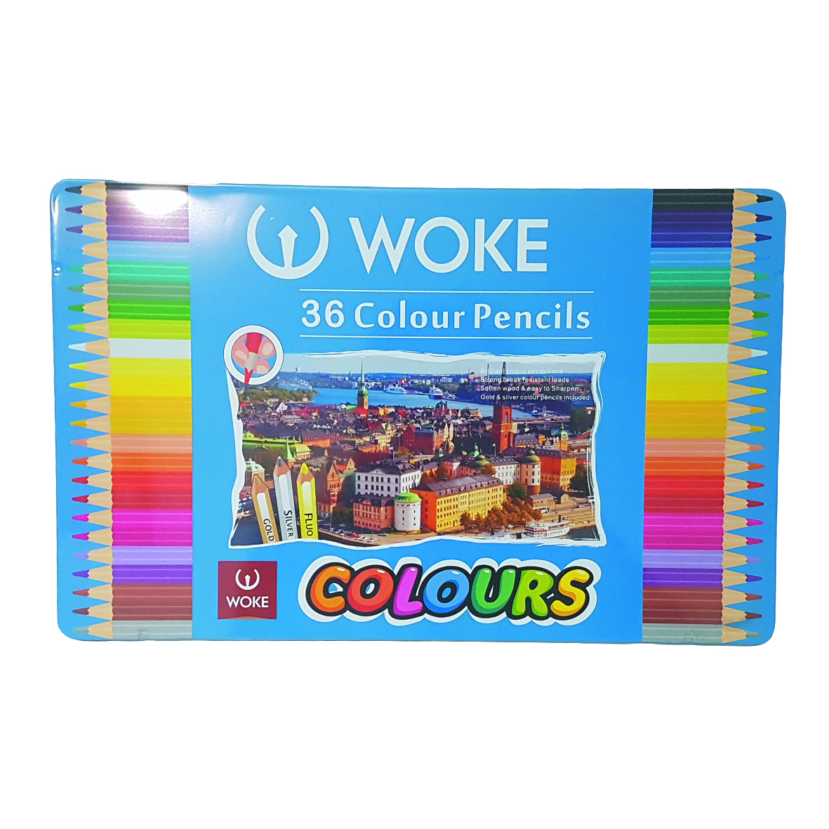 مداد رنگی 36 رنگ وک مدل شهر ساحلی