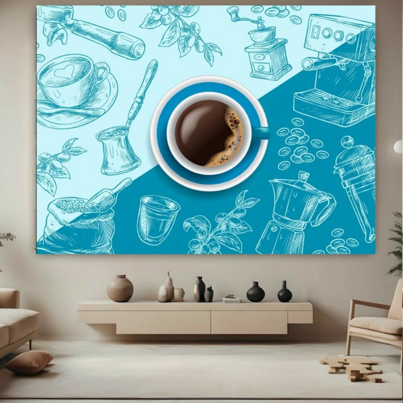 پوستر طرح قهوه مدل فنجان قهوه کد BK24002