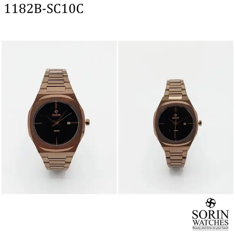 ست ساعت مچی عقربه ای زنانه و مردانه  سورین مدل GL1182B-SC10C