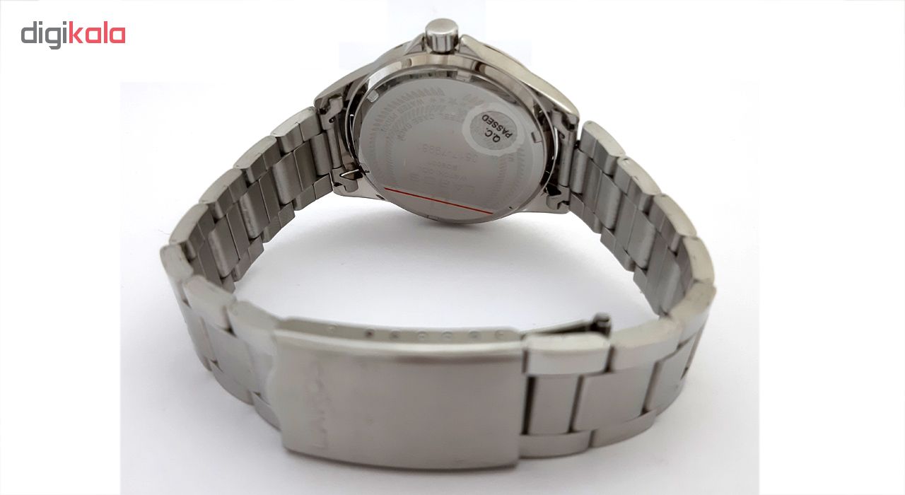 ساعت مچی عقربه ای مردانه لاروس مدل0517-79981 به همراه دستمال مخصوص برند کلین واچ