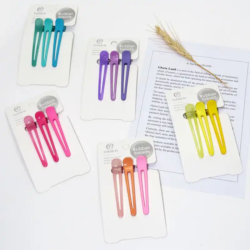 گیره مو زنانه مدل انبری کد 3158 مجموعه 3 عددی