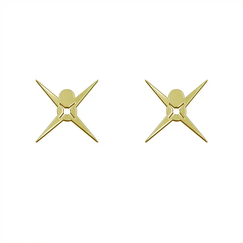 گوشواره طلا 18 عیار زنانه مدوپد مدل ستاره کد GA1-15438