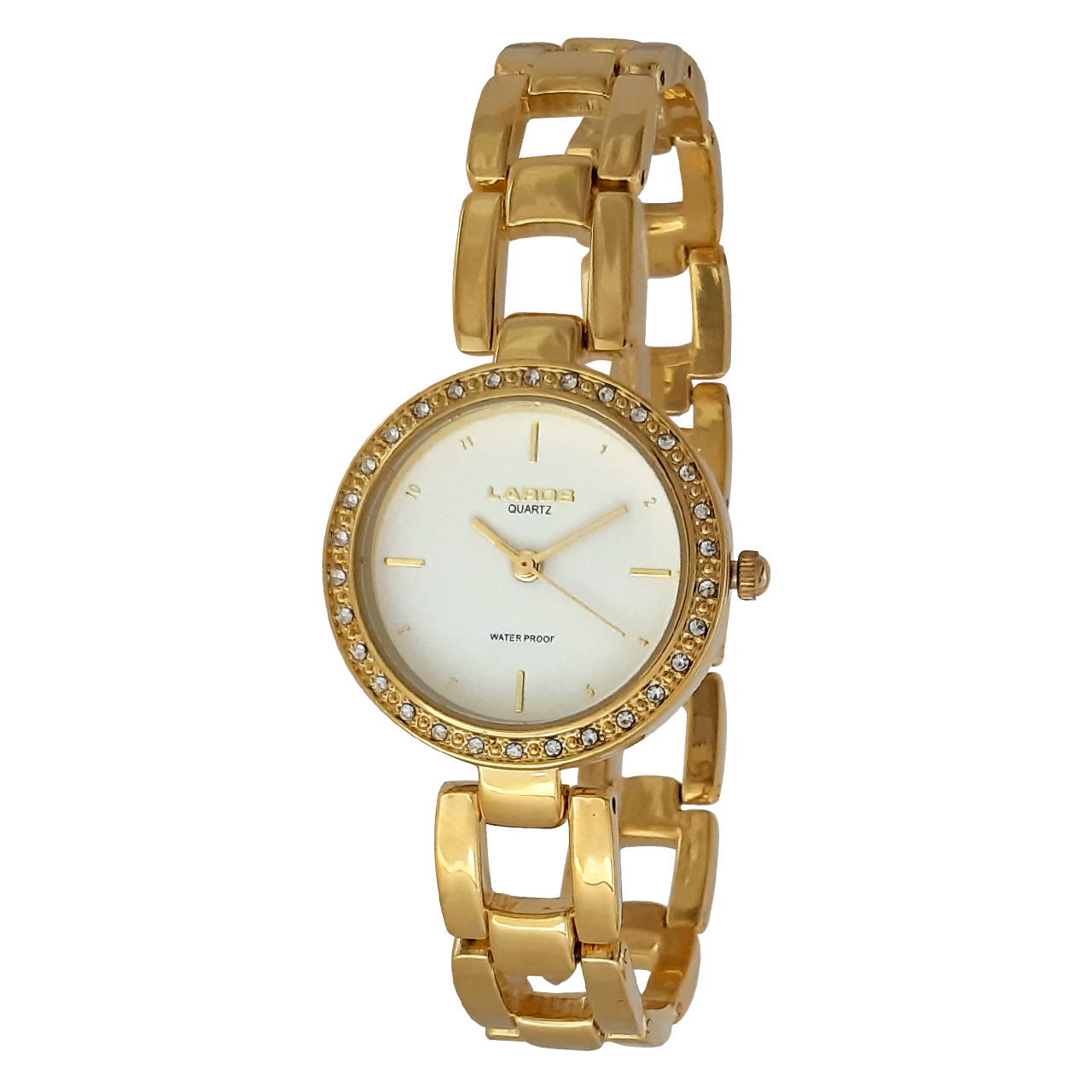 ساعت مچی عقربه ای زنانه لاروس مدل 1117-80138 به همراه دستمال مخصوص برند کلین واچ