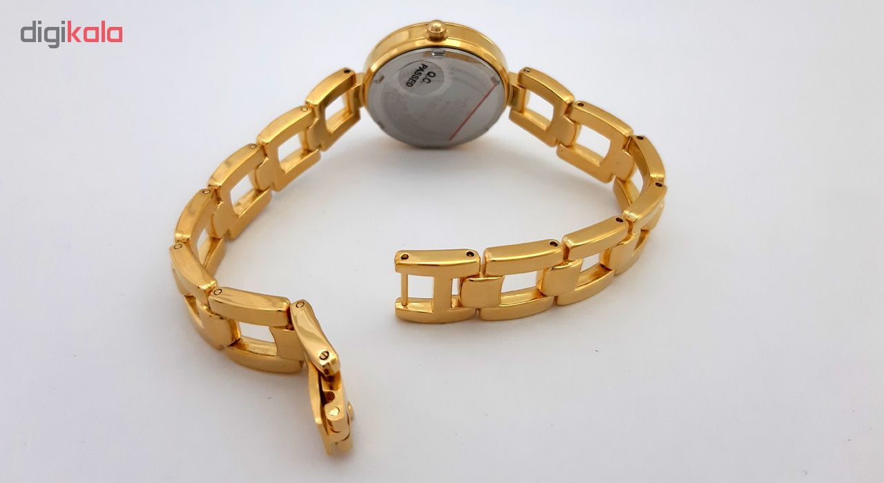 ساعت مچی عقربه ای زنانه لاروس مدل 1117-80138 به همراه دستمال مخصوص برند کلین واچ