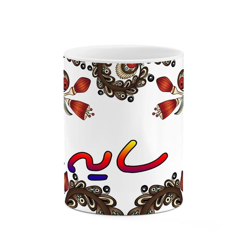 ماگ کاکتی مدل اسم سایه طرح سنتی گل و بته کد mgh45546