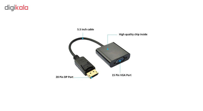 مبدل Display Port به VGA پی نت مدل DP 1