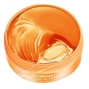 ماسک زیر چشم لنبنا مدل VITAMIN C HYDRA GEL حجم 90 میلی لیتر بسته 60 عددی