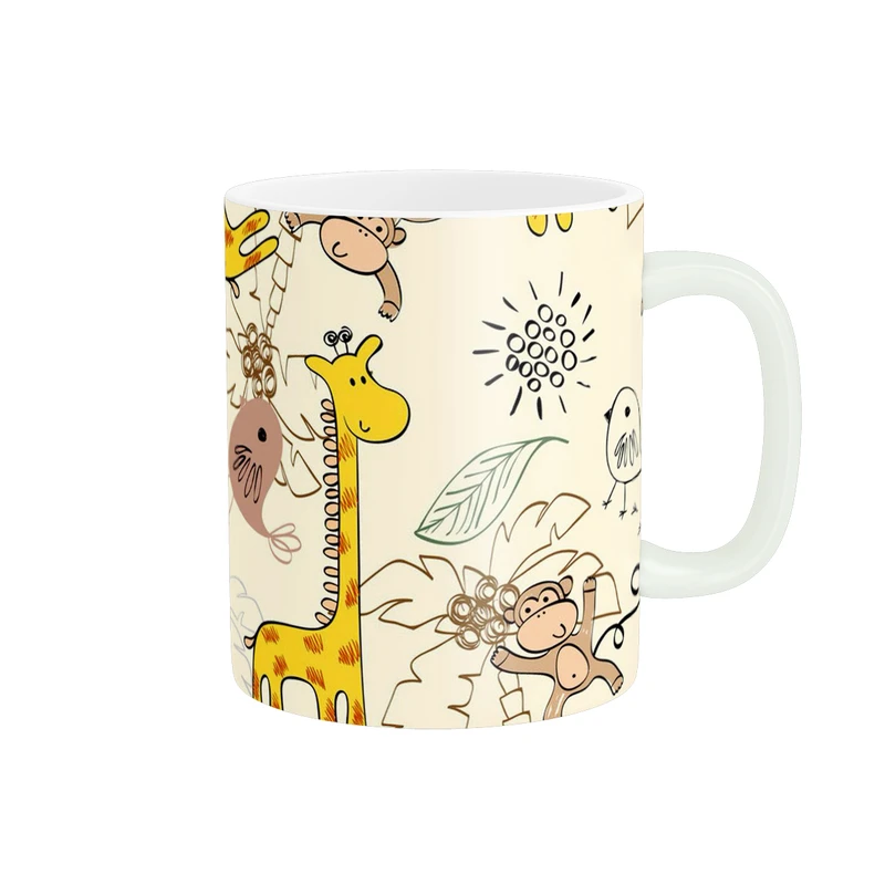 ماگ پاد آفرین طرح حیوانات فانتزی کد 2138