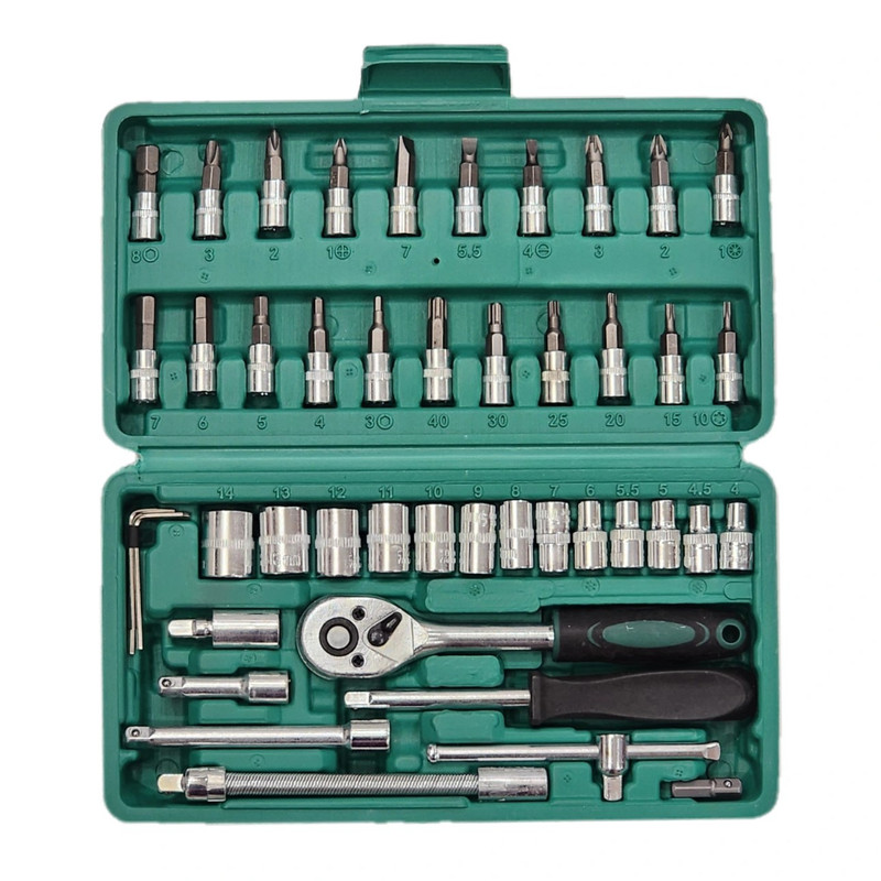 آچار بکس دلیکس کد COROLLA 46 PCS مجموعه 46 عددی آچار بکس دلیکس کد COROLLA 46 PCS مجموعه 46 عددی