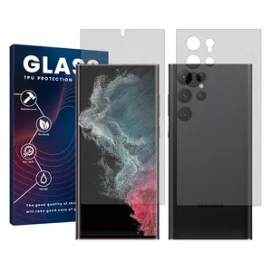 Glass Resistant model Matte screen protector suitable for Samsung Galaxy S22 Ultra 5G mobile phone along with the back protector