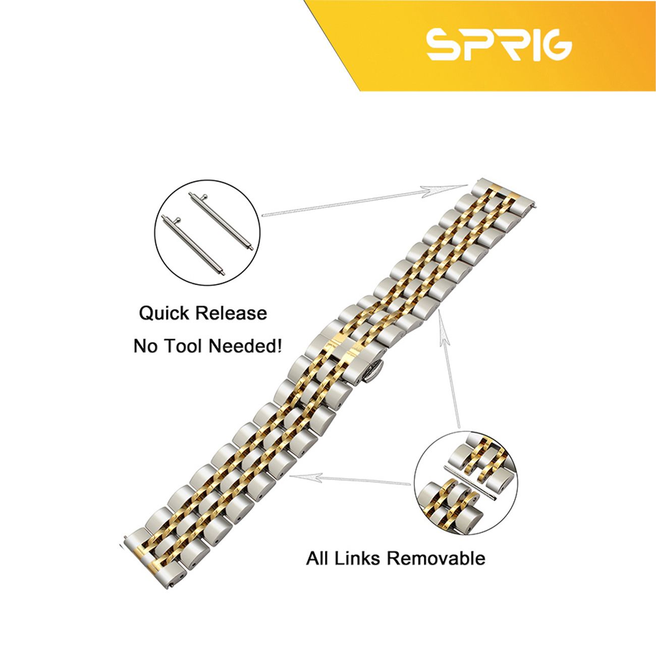 بند اسپریگ مدل 7Bid SLV مناسب برای ساعت هوشمند آمیزفیت GTS / GTS 2 / GTS 2 mini -  - 4