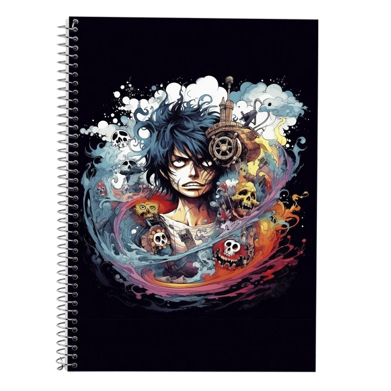 دفتر زبان 50 برگ مدوپد مدل دوخط طرح وان پیس One Piece کد DF11699