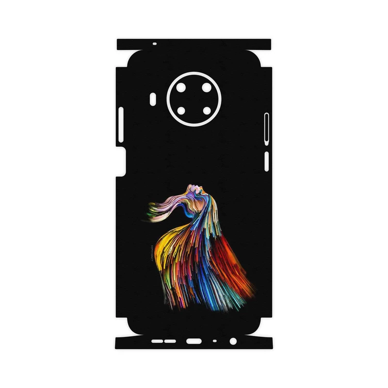برچسب پوششی ماهوت مدل Rainbow Hair Digital Art-FullSkin مناسب برای گوشی موبایل نوکیا X20