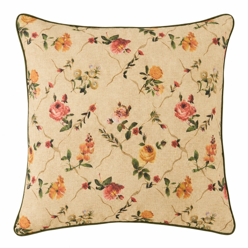 کاور کوسن انگلیش هوم مدل RomanBloom سایز 45x45 سانتی‌متر
