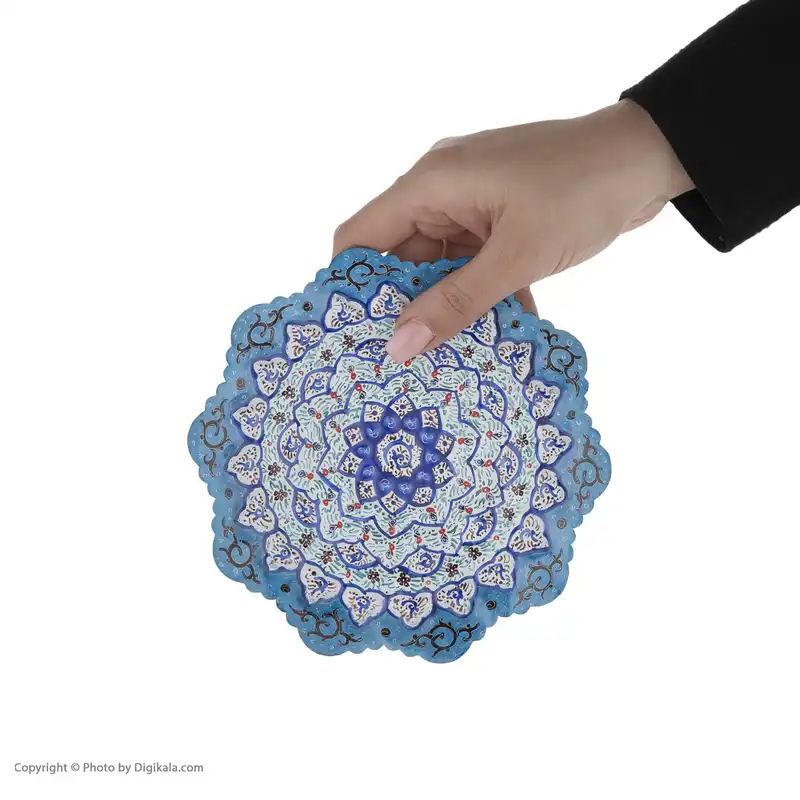 بشقاب میناکاری مسی مدل 16S کد TM1603