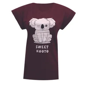 تی شرت آستین کوتاه زنانه مدل تدی کد DKCOP 254