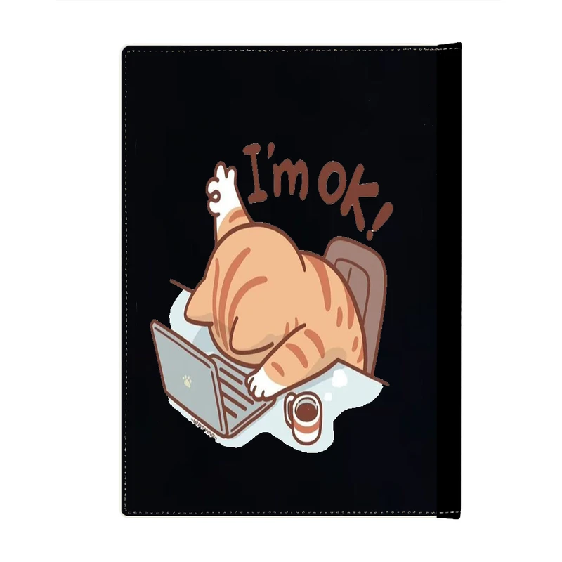 کلاسور پاد آفرین مدل فانتزی طرح گربه خسته و کیوت کد p434