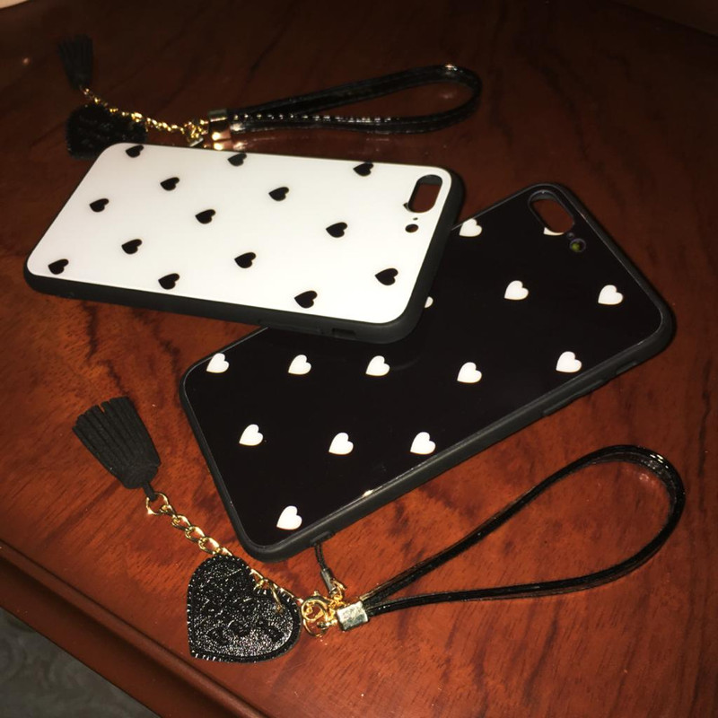 کاور مدل قلبی مناسب برای گوشی موبایل اپل Iphone 7 Plus/8 Plus به همراه بند