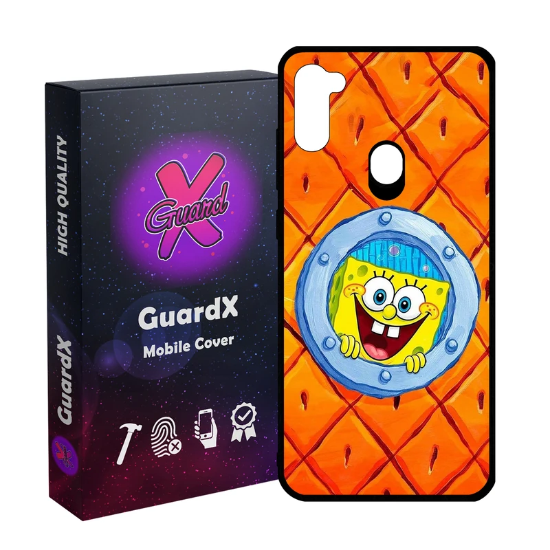 کاور گارد ایکس طرح باب اسفنجی مدل 10982 مناسب برای گوشی موبایل سامسونگ Galaxy A11/M11