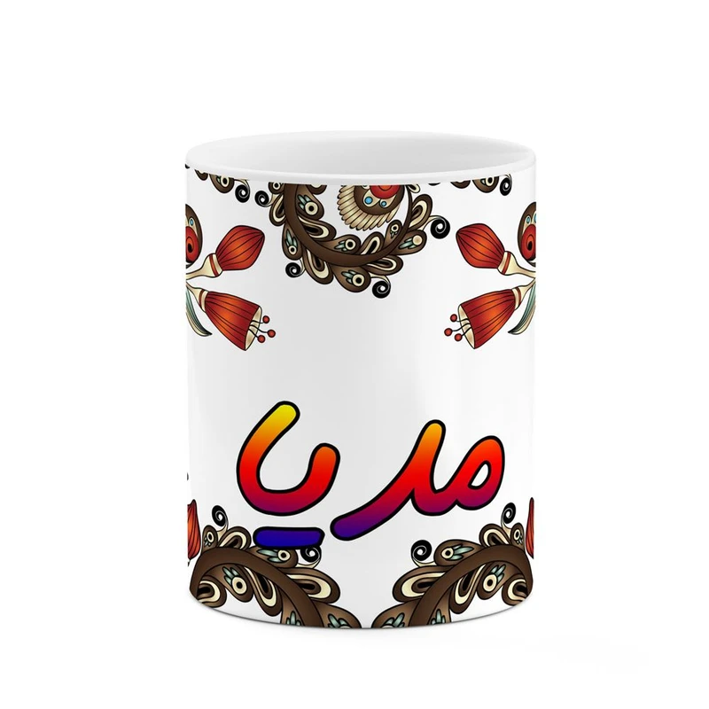 ماگ کاکتی مدل اسم مدیا طرح سنتی گل و بته کد mgh47512