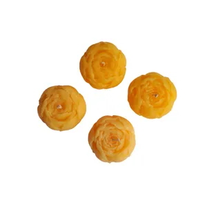 شمع دست‌ساز مدل صدپر مجموعه 4 عددی