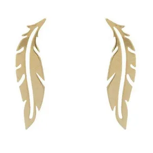 گوشواره نقره طرح پر کد 01